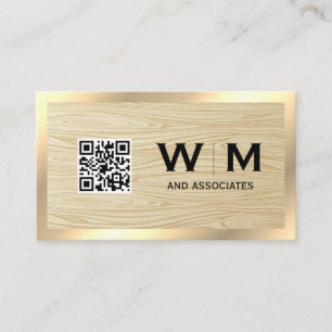 Führungskraft Gold   Holzkörner   QR-Code Visitenkarte