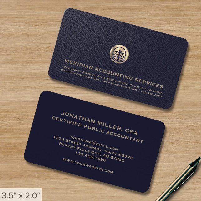 Führungskraft Gold Siegel Accounting Business Card Visitenkarte (Von Creator hochgeladen)