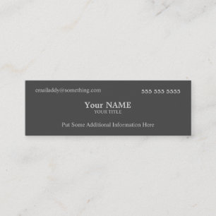 Führungskraft Gray Mini Visitenkarte