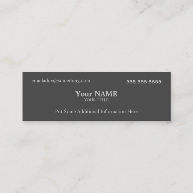 Führungskraft Gray Mini Visitenkarte (Vorderseite)