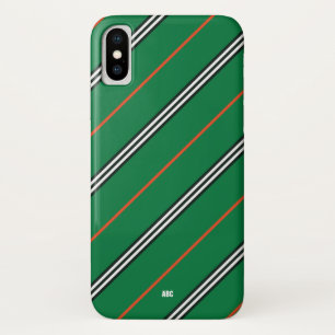 Führungskraft iPhone X Case Green Striping Mit Mo