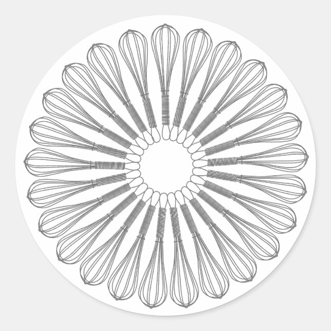 Führungskraft Koch Kulinarisch, Whisk Runder Aufkleber (Vorderseite)