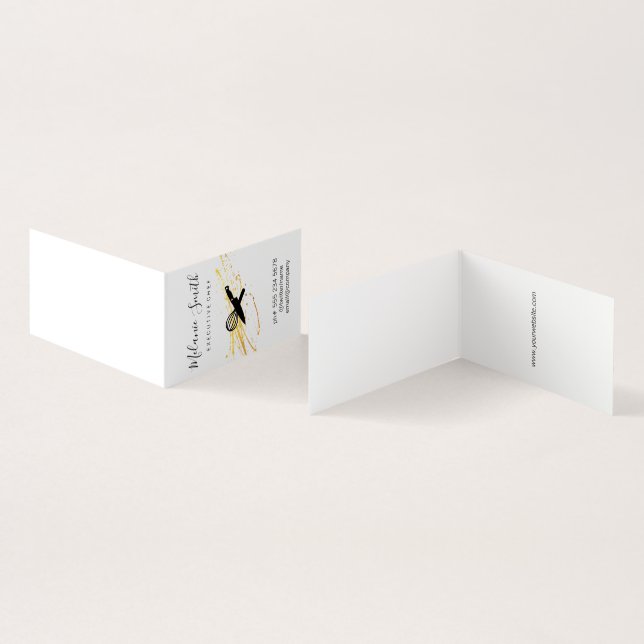 Führungskraft Koch Visitenkarten (Innenseite und Außenseite)