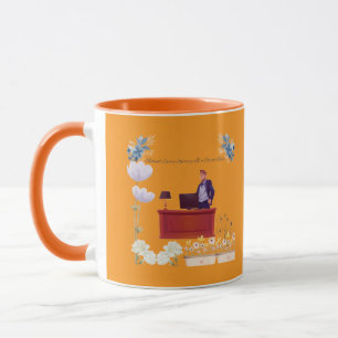 Führungskraft orange tasse