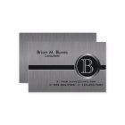 Führungskraft Schwarzer Pinselstahl Monogramm