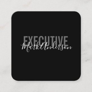 Führungskraft | Signature-Serie (schwarz) Quadratische Visitenkarte