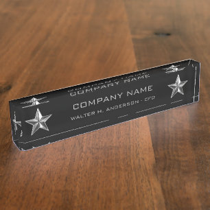 Führungskraft Silver Star Company Namensplakette