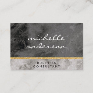 Führungskraft Sleek Marble Texture Visitenkarte