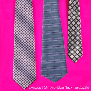 Führungskraft Striped-Blue Neck Tie Krawatte