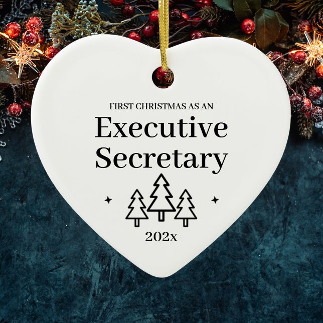 Führungskraft Weihnachten Keramik Ornament (Executive Secretary First Christmas Ceramic Ornament
)