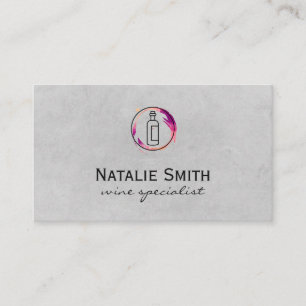 Führungskraft Weinflasche und Weinstock Visitenkarte