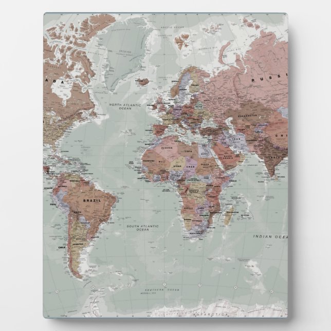 Führungskraft Weltkarte Fotoplatte (Vorderseite)