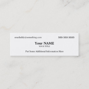 Führungskraft White Mini Visitenkarte