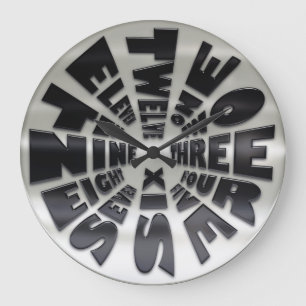 Führungskraft zur Zeit in Word Große Wanduhr