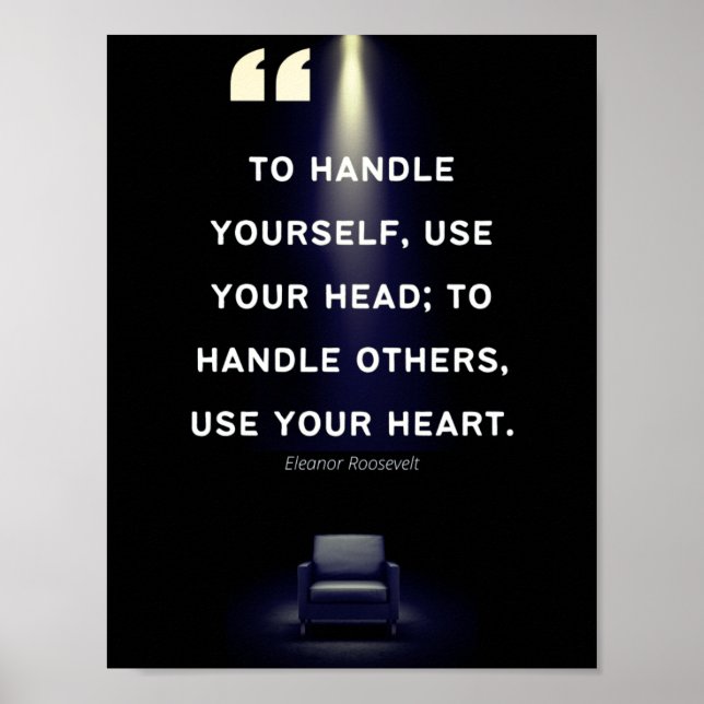 Führungspersonen - Zitat von Elanor Roosevelt Poster (Vorne)