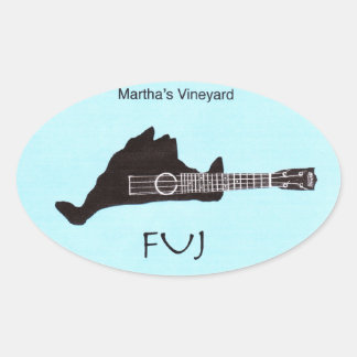 FUJ-Aufkleber Ovaler Aufkleber