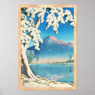 Fuji After Snow Hasui Kawase shin hanga szene Poster