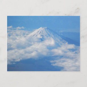 Fuji aus dem Flugzeug, Fotografie Postkarte