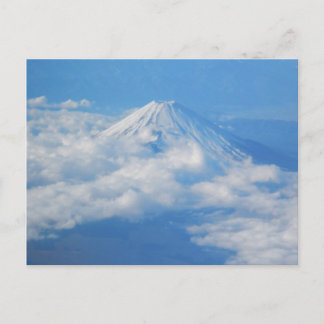 Fuji aus dem Flugzeug, Fotografie Postkarte