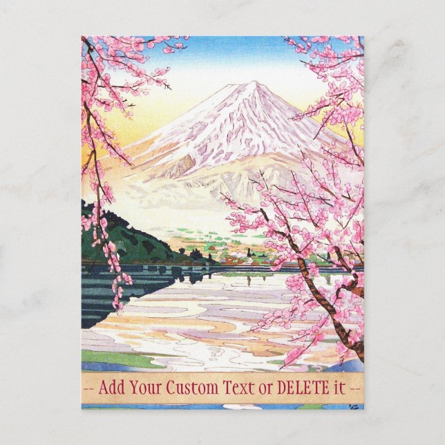 Fuji aus Kawaguchi Okada Koichi shin hanga japan Postkarte (Vorderseite)