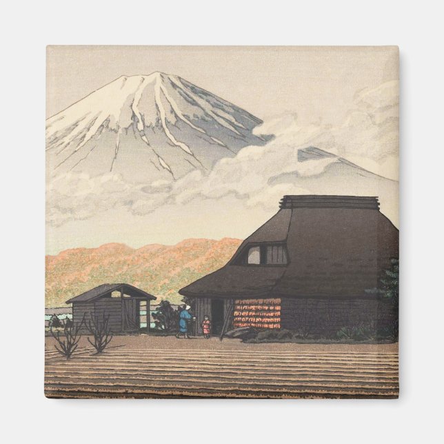Fuji aus Narusawa Hasui Kawase shin hanga art Magnet (Vorne)