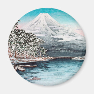 Fuji aus Tagonoura, Snow Hiroaki Takahashi Magnet
