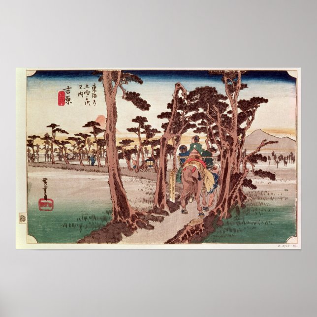 Fuji aus Yoshiwara Poster (Vorne)