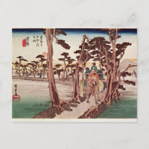 Fuji aus Yoshiwara Postkarte