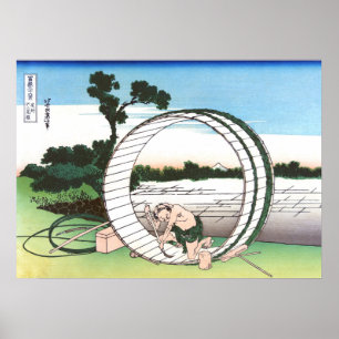 Fuji-Blick Moor in der Provinz Owari Poster