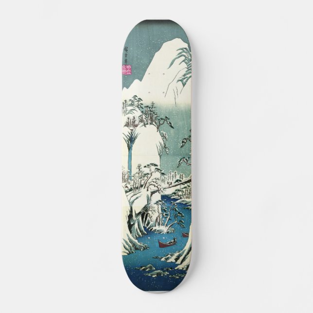 Fuji-Fluss-Winter 1830 Skateboard (Vorderseite)
