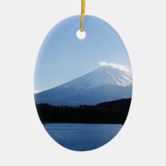 Fuji Fuji Lake Kawaguchi Keramik Ornament (Vorne)