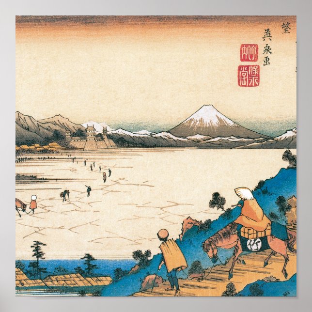 Fuji, Fuji-san. Japan. Circa 1800er Jahre. Poster (Vorne)