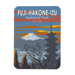 Fuji-Hakone-Izu Nationalpark Japan Art Vintag Magnet