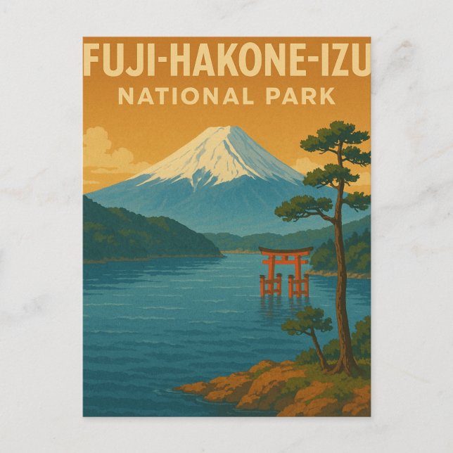 Fuji-Hakone-Izu-Nationalpark Postkarte (Vorderseite)