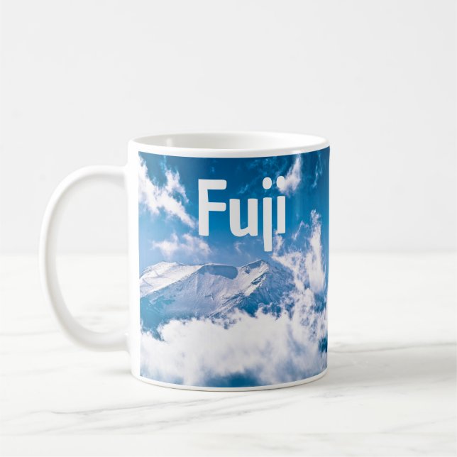 Fuji, in den Wolken, Japan Kaffeetasse (Links)