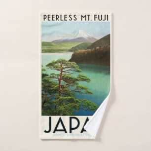 Fuji Japan Reiseplakat Vintage Kunst Badhandtuch Set