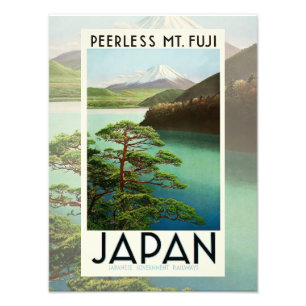 Fuji Japan Reiseplakat Vintage Kunst Fotodruck