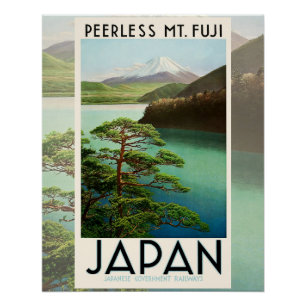 Fuji Japan Reiseplakat Vintage Kunst Poster