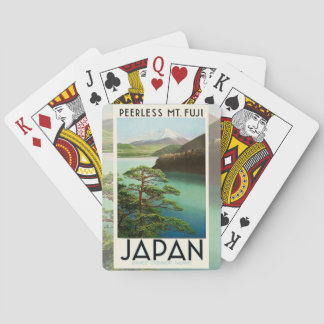 Fuji Japan Reiseplakat Vintage Kunst Spielkarten