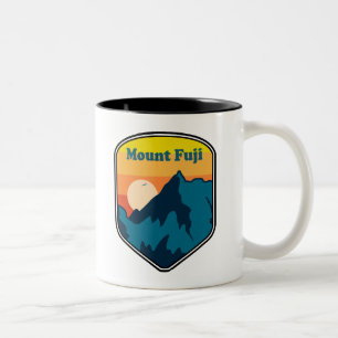 Fuji Japan Sunrise Zweifarbige Tasse