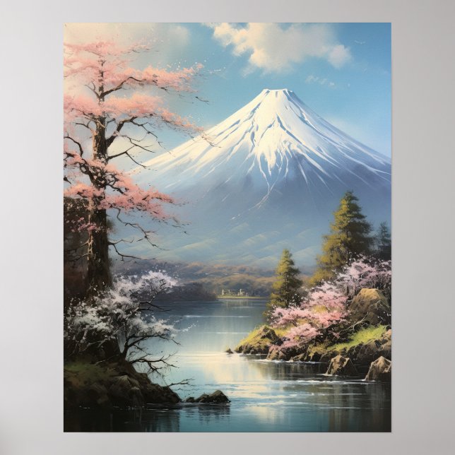 Fuji Japanese Art Print Poster (Vorne)
