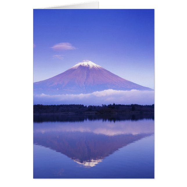 Fuji mit Lenticular Cloud, Motosu Lake (Vorne)