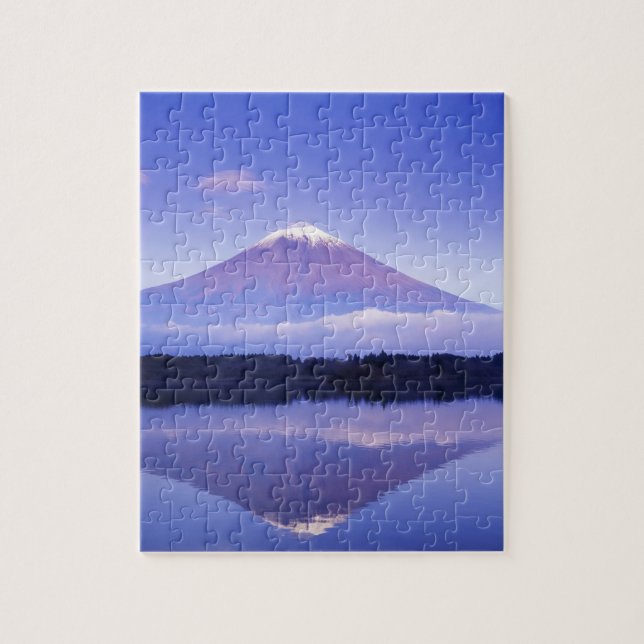 Fuji mit Lenticular Cloud, Motosu Lake, Puzzle (Vertikal)