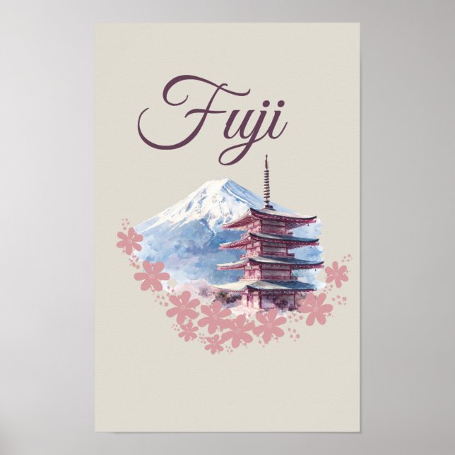 FUJI mountain design  Poster (Vorne)