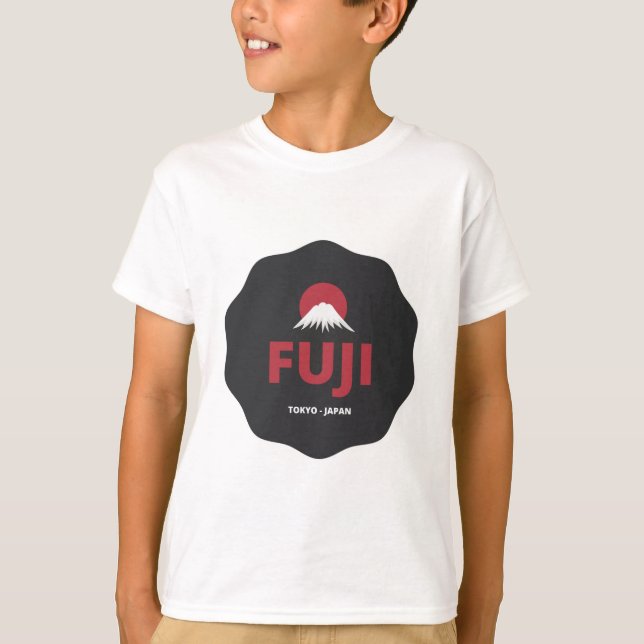 Fuji Tokyo Japan Emblem Design T-Shirt (Vorderseite)