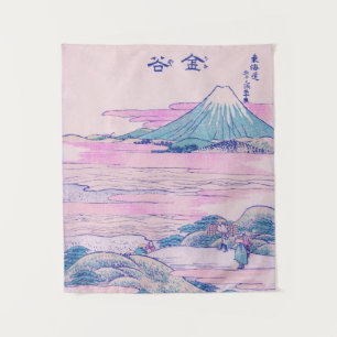 Fuji Ukiyo-e japanische Vintage-Kunst Wandteppich
