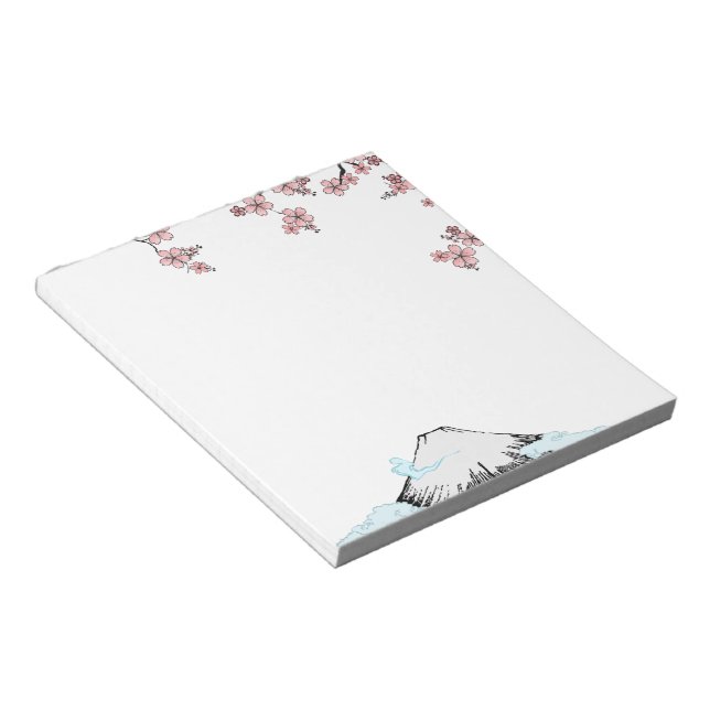 Fuji und Sakura: 5,5" x 6" Notepad - 40 Seiten Notizblock (angewinkelt)