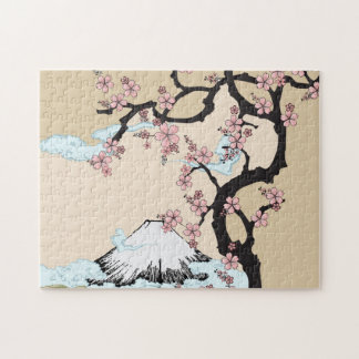 Fuji und Sakura: Foto Puzzle
