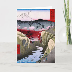 Fuji und Vögel in Japan um 1800 Karte