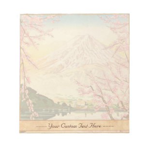 Fuji von Schienbein Kawaguchi Okada Koichi hanga Notizblock